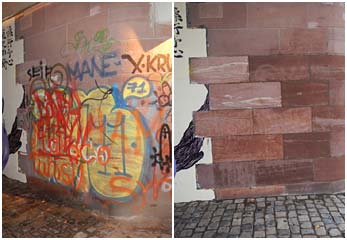 GraffitientfernungFriedensbrücke Frankfurt GraffitientfernungFriedensbrücke Frankfurt