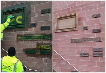 Graffitientfernung Eiserner Steg Graffitientfernung Eiserner Steg